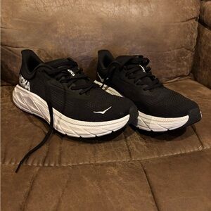 Hoka Black and White Running Shoes